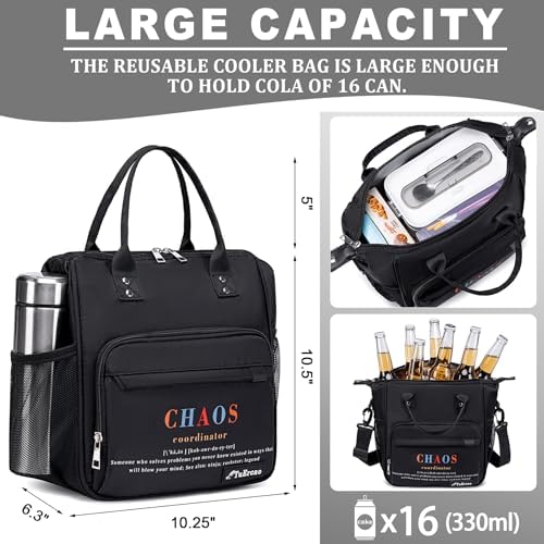 TuErCao Chaos Coordinator Lunch Bag Cool Gifts for Coworkers Employee Appreciation Gifts Office Gifts Administrative Professional Day Gifts Useful Assistant Principal Boss Gifts for Women for Work
