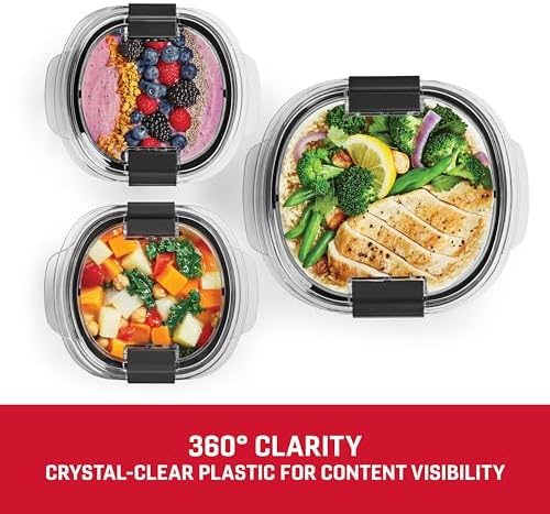Rubbermaid Brilliance® Round Leak Proof Food Storage Containers, 6 Piece Set
