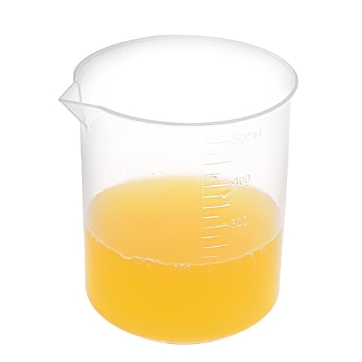 uxcell Measuring Cup 500ml PP Plastic Graduated Beaker Transparent for Lab Kitchen liquids 3pcs