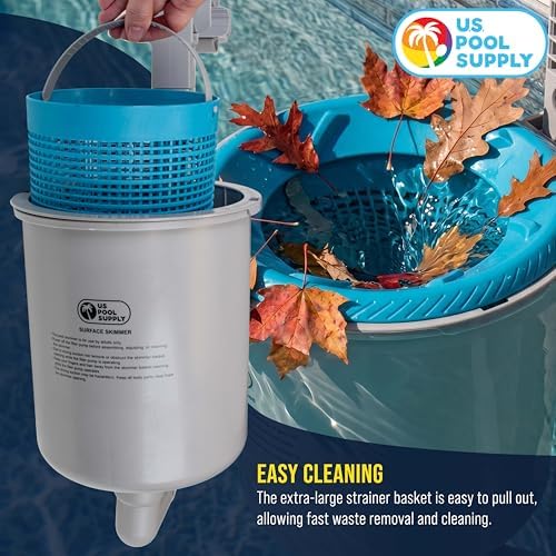 U.S. Pool Supply Above Ground Pool Skimmer, Wall Mount Surface Skimmer