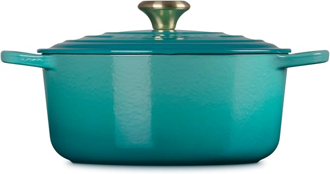 Le Creuset Enameled Cast Iron Signature Round Dutch Oven, 5.5 qt., Riviera