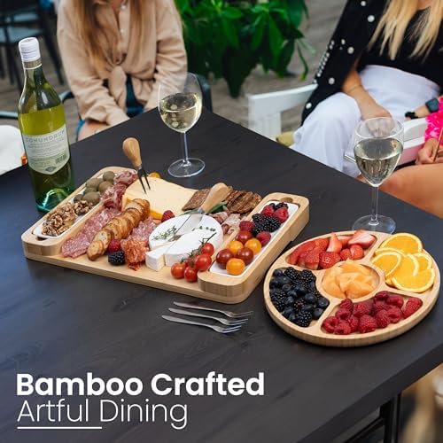 Personalized Charcuterie Boards Gift Set, Custom Engraved Wood Cheese Tray