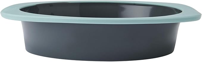 Chicago Metallic Silicone Round Cake Pan, 8-Inch Flexible Nonstick Bakeware with Wire-Reinforced Rim, BPA-Free Food-Grade Silicone, Oven Safe to 428F, Dishwasher Safe, Easy Cake Release