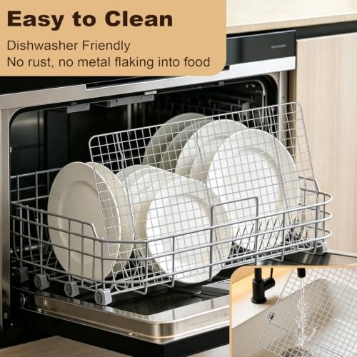 Briout 2PCS Cooling Racks for Cooking and Baking,10"x14.75"Wire Rack,Silver