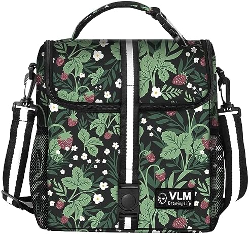 VLM Lunch Box for Women, Insulated Lunch Bag Women, Cute Floral Lunch Tote