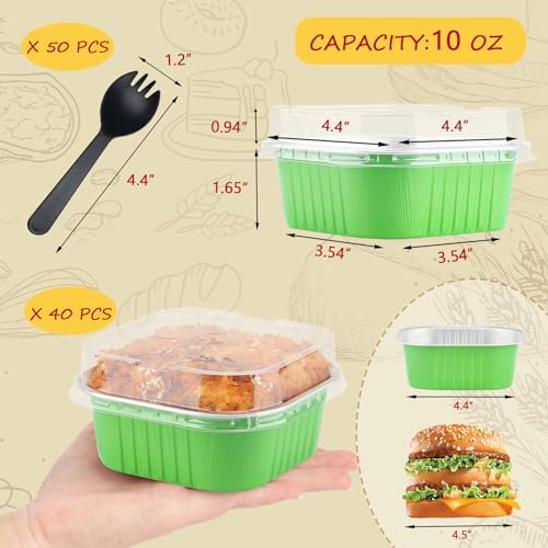 LNYZQUS 10oz Mini Cake Pans with Lids, Small Cinnamon Roll Containers