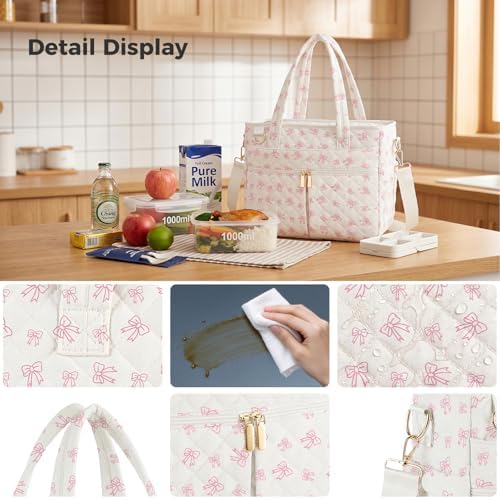 Large lunch bag, Lunch box insulated for women tote bag, Soft Cooler Bag for Work Outdoor Picnic Trips