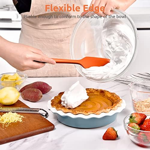 U-Taste Silicone Large Spatula, 600ºF High Temp Bowl Scraper, 11.38"/Orange