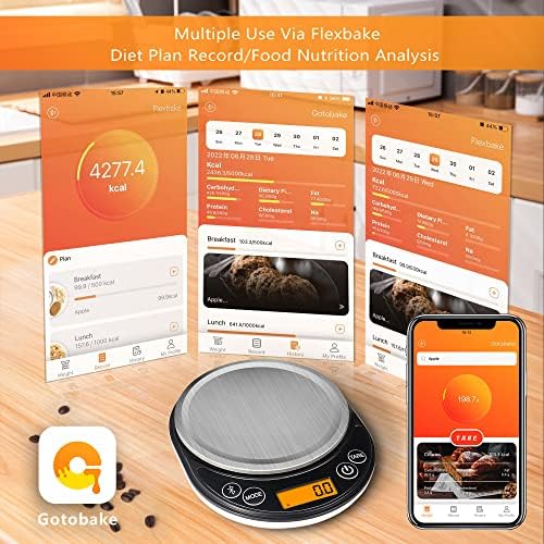 UNIWEIGH Smart Digital Food Scale Grams and Ounces Kitchen Scale 0.1g/3kg