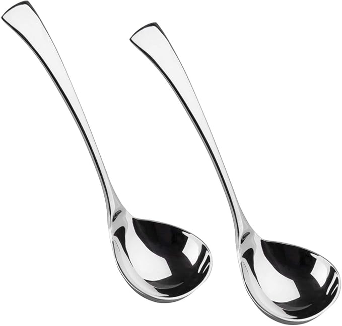 IMEEA 7.6" Small Gravy Ladle Set of 2, 18/10 Stainless Steel Ladle for Sauce and Soup