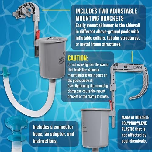 U.S. Pool Supply Pool Skimmer - Above Ground Pool Floating Surface Skimmer