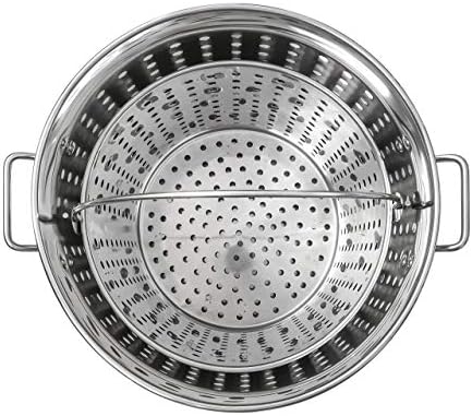 CONCORD Stainless Steel Stock Pot w/Steamer Basket. Cookware great for boiling and steaming (160 Quart)