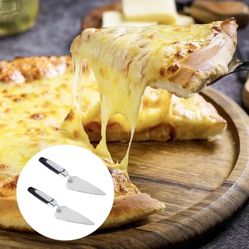 2 Pack Pie Server Cake Cutter Slicer Stainless Steel Black