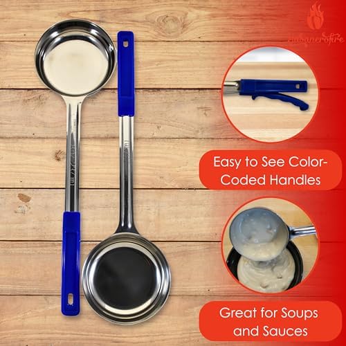 8 oz Solid Stainless Steel Portion Control Ladle Spoodle - [Pack of 2]