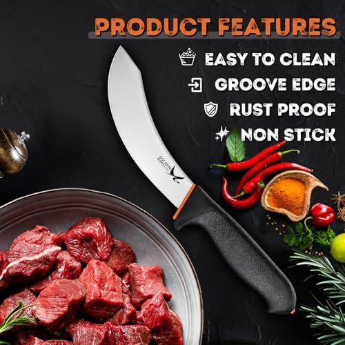Golden Bird Professional Skinning Knife for Hunting, Meat Cutting - 6 Inch