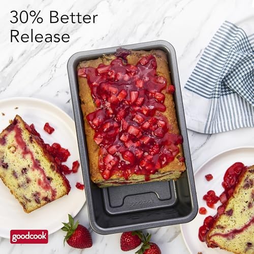 GoodCook PRO Loaf Pan Nonstick Carbon Steel Bakeware with Easy-Clean Non-Stick Coating, Oven & Dishwasher Safe Pan for Breads Pound Cakes Banana Breads & More, Gray, 9 x 5-Inch (Pack of 6)