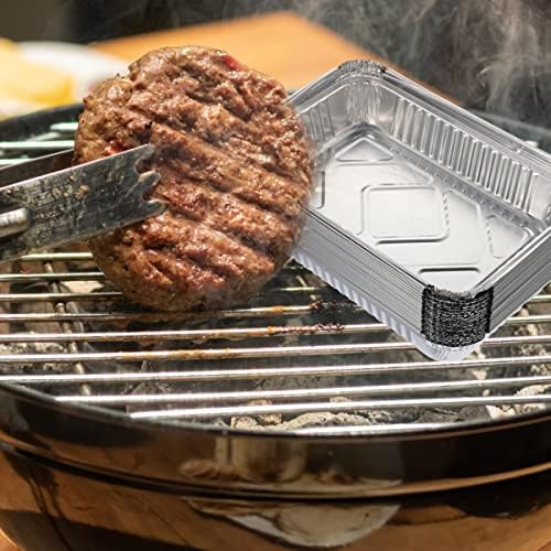 Waytiffer 20Pack Drip Pans Compatible with Weber Grills Spirit Gas Grills, Q Grills, Genesis and Genesis II LX 200 300 Series,Disposable Aluminum Foil BBQ Grease Trays, 8.5 x 6 Inch (Pack of 2)