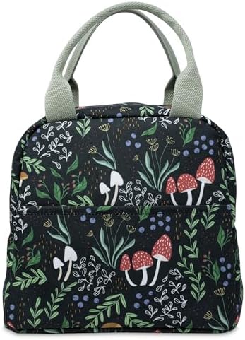 Steel Mill & Co. Insulated Lunch Tote Bag for Women, Mushroom