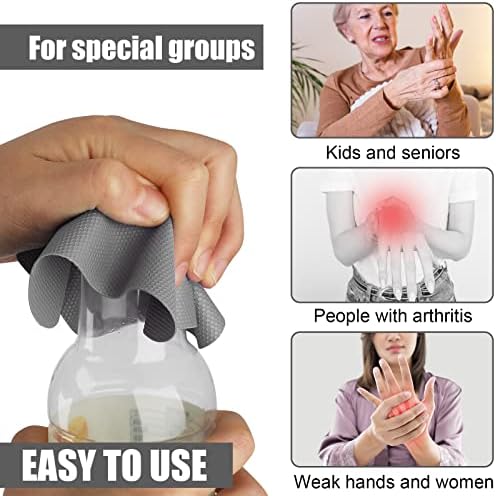LUTER 4pcs Jar Opener Gripper Pad for Seniors with Weak Hands, Rubber