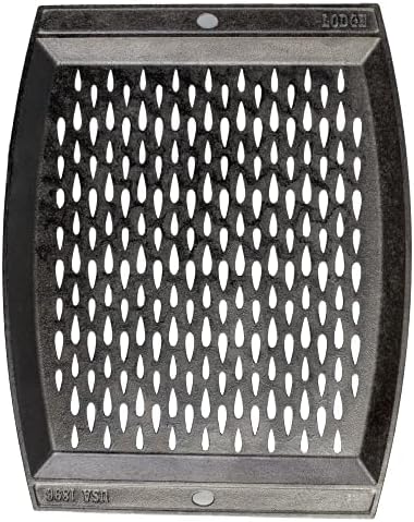 Lodge Pre-Seasoned Cast Iron Rectangle Grill Topper, 15 Inches
