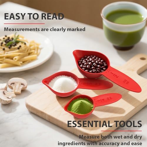 4-Piece Braille Kitchen Measuring Cups for Blind & Visually Impaired