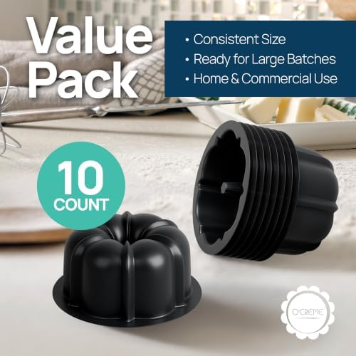 O'CREME Mini Silicone Cake Pan Non-Stick Baking Mold 10 Pack