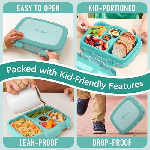 Bentgo Kids Bento-Style 5-Compartment Leak-Proof Lunch Box