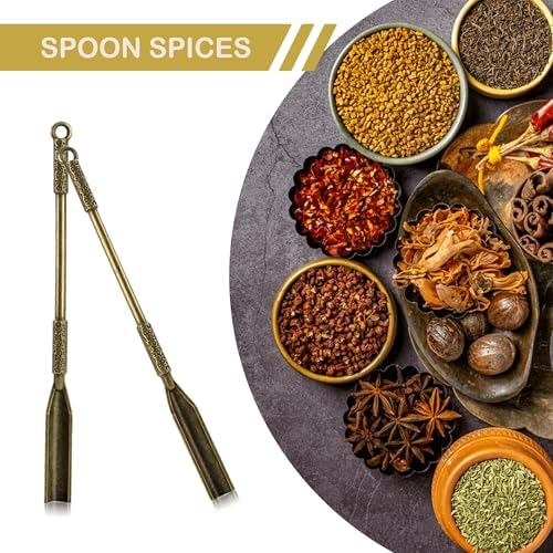 6 Pack Tiny Small Mini Spoons 4.3" Metal Medicine Shovel