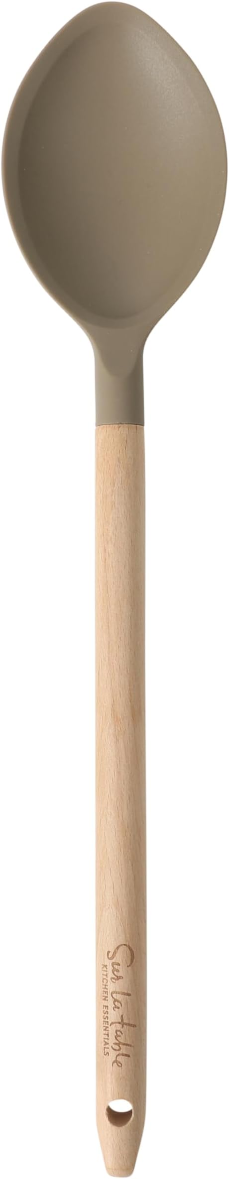 Sur La Table Kitchen Essential Chef's Toolkit Silicone Kitchen Spoon With Beechwood Handle - Taupe