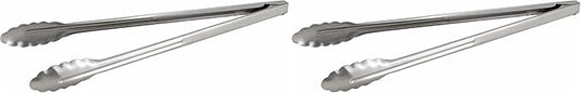Winco Coiled Spring Heavyweight Stainless Steel Utility Tong, 16-Inch (Pack of 2)