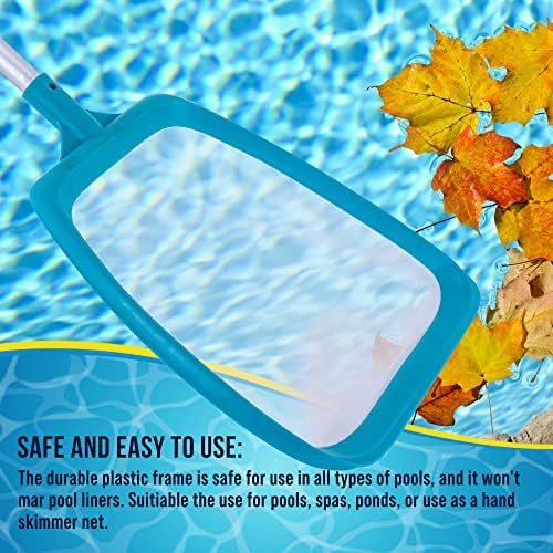 U.S. Pool Supply Spa Hot Tub, Pool Hand Leaf Skimmer Net, 17" Aluminum Pole