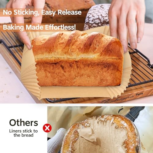 Loaf Pan Liners, 150PCS Bread Pan Liners 9x5 Inch, Non-Stick Loaf Pan Parchment Liners for Baking Bread, Pre Formed Parchment Paper Liner for Baking Toast, Cakes, Banana Breads, Sourdough Bread