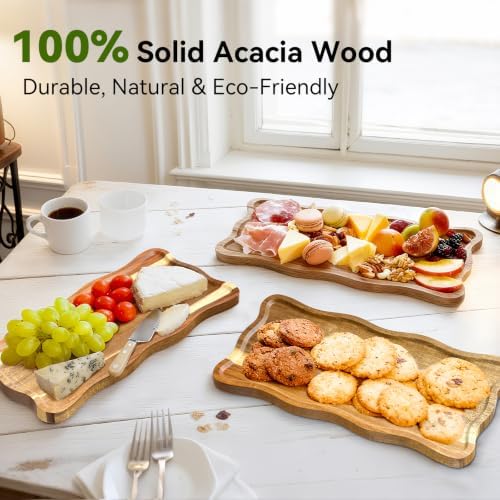 Acacia Wood 3 Tier Cupcake Stand, Serving Tray for Party, Foldable Dessert Table Display Set, Tiered Tray Decor for Party, Birthday, Wedding, Christmas