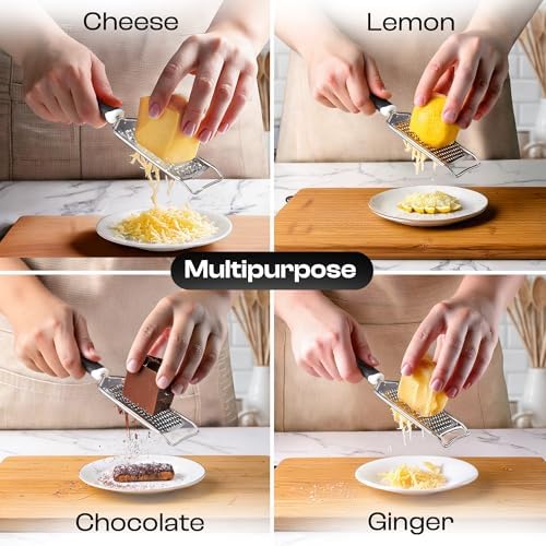 Handheld Cheese Grater & Cheese Shredder – Stainless Steel, Rust-Proof