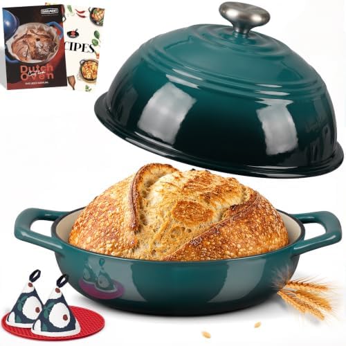Overmont Enameled Cast Iron Dutch Oven, 6QT Bread Oven with Dome Lid Recipe