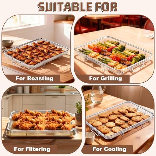 P&P CHEF 15.4 Inch Air Fryer Basket for Oven, Air Fryer Rack, 1 Piece