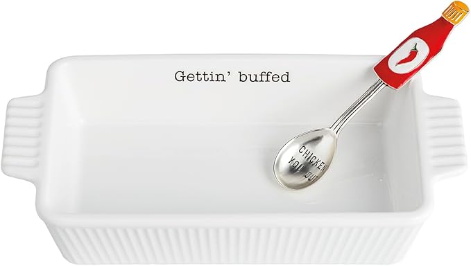 Mud Pie Buffalo Chicken Dip Baker and Serving Spoon Set