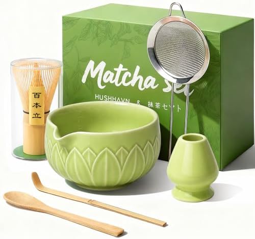 Matcha Whisk Set with Ceramic Bowl & Bamboo Chasen