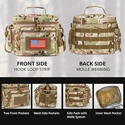 Lunch Box for Men, 12L Leakproof Tactical Lunch Bag Large Cooler for work