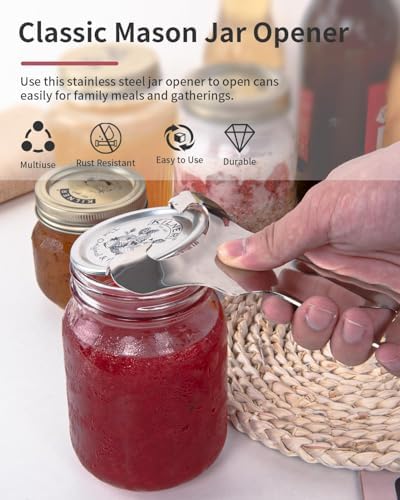 CYDW Mason Jar Opener Tool with Soft Touch Handle, for Canning Supplies