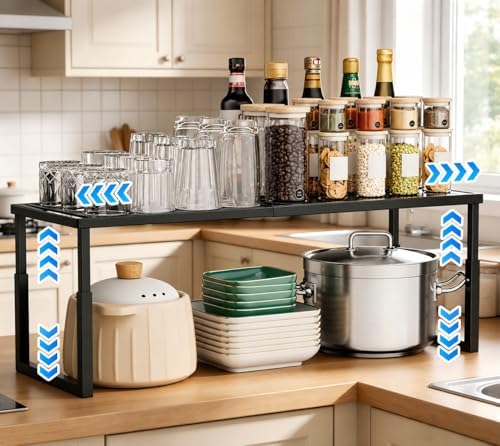 Cabinet Shelf, 1 Pack Expandable Shelf for Kitchen Storage
