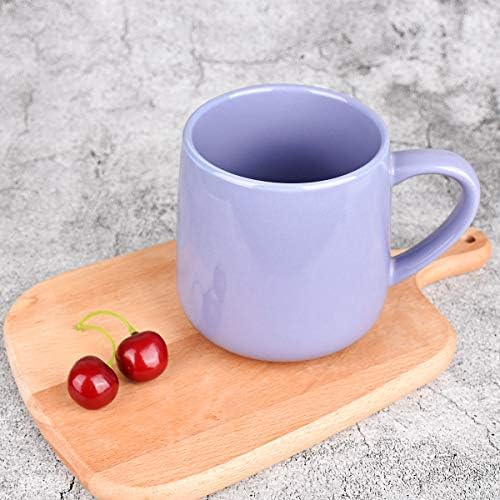 Bosmarlin Large Glossy Ceramic Coffee Mug, Tea Cup for Office and Home, 18 oz, Suitable for Dishwasher and Microwave, 1 Pack (Purple)