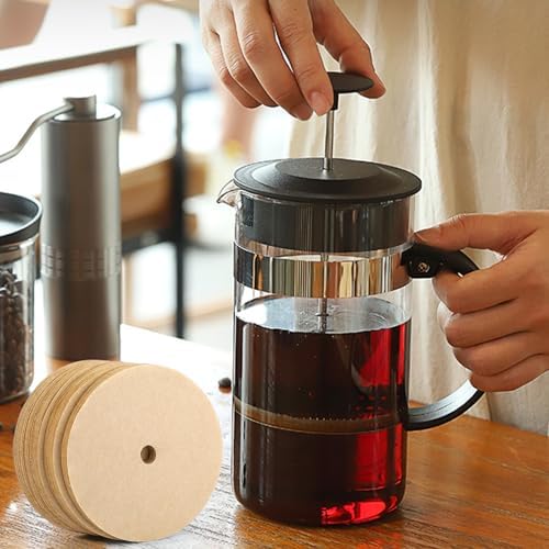 200 Count Disc Coffee Filters, 3.5in Natural Percolator Coffee Filters for Percolator Coffee Pot and Flat Bottom Basket