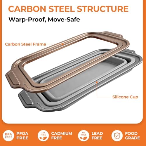 2-Pack Collapsible Silicone Loaf Pans & Oven Mitts, Bread Pan