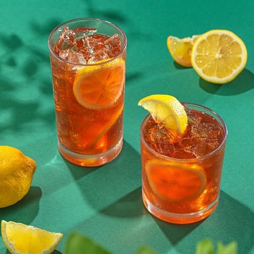 JoyJolt Alain Drinking Glasses Set of 8 Glass Tumblers. Highball 14oz Bar Glasses and Lowball 10oz Rocks Glasses Set. Cocktail, Juice, Whiskey Glasses or Water Glasses. Kitchen or Bar Glassware Set