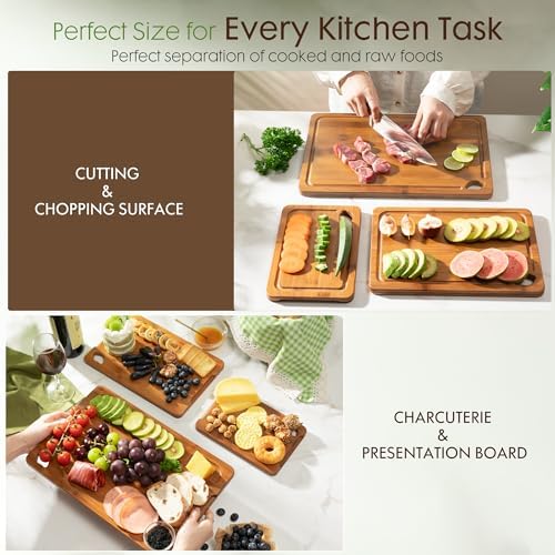 Astercook Deep-Carbonized Bamboo Cutting Boards