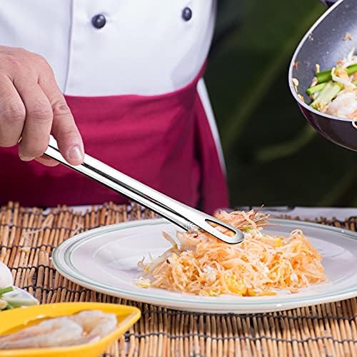 3 Pcs 9.4 Inches Korean BBQ Tongs Stainless Steel Kitchen Tweezers Grill