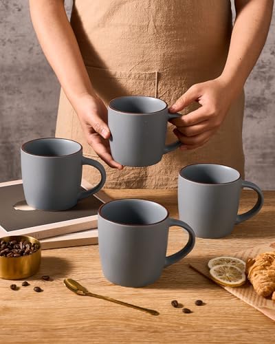 famiware Mercury Coffee Mugs 13 oz, Coffee Mugs Set of 6 with Handle