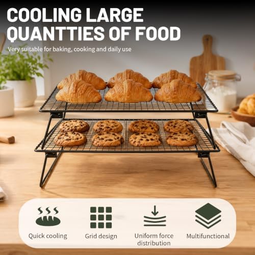 Sourdough Bread Cooling Rack, 2-Pack Heavy-Duty Baking Cooling Racks