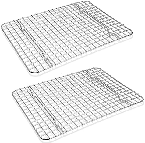 P&P CHEF 11.75 Inch Stainless Steel Cooling Baking Rack Set of 2